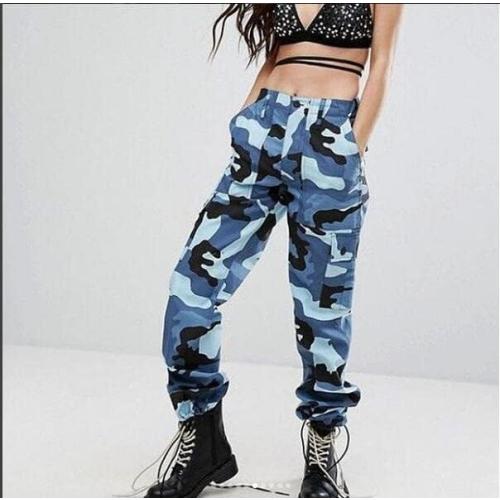 Size Medium Azuki Womens Fatigue Joggers Lightweight Quick Dry Athletic Workout Camouflage Cargo Pants for Gym,Hiking, Running