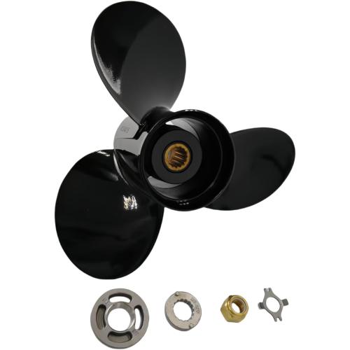 48-77342A45 Propeller 13 3/4 X 15 for Mercury Outboard 40 50 60 70 75 80 90 100 115 125 140 HP Boat Motor Engine Aluminum Prop 15 Spline Tooth RH with Flo-Torq II Hub Kit