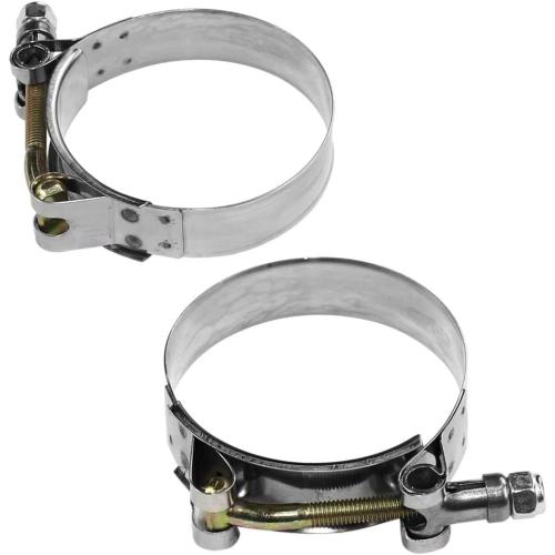2 Pack 2.5 T-Bolt Hose Clamps, 304 Stainless Steel Turbo Intake Clamp, Working Range 2.76-3.07(70mm-78mm) for 2.5 I.D. Hose with 5mm Wall Thickness.(Measure your hose O.D. before buying)