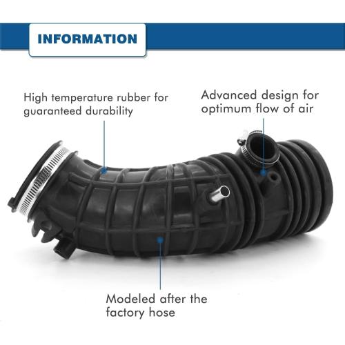 Air Intake Hose Compatible with Honda Accord 2003 2004 2005 2006, 2007 2.4L 17228 RAA A00 17228RAAA00 696-739