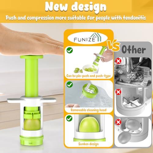 Grapes Cutter for Toddlers, Fruit & Veggie Cutter for Kids Grape Slicer Kitchen Tool, Perfect for Fruit Salads, Snacks, and Cake Decorations-Green Container-Green CrossBlade