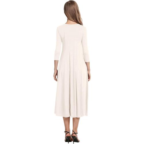 HOTOUCH Women's 3/4 Sleeve A-line and Flare Midi Long Dress size 2x