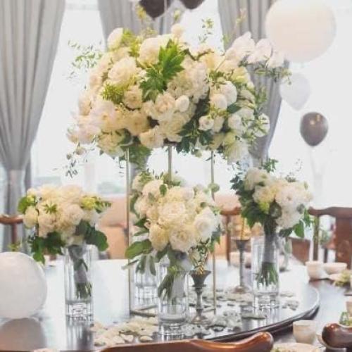 MEISHAONV 31.5inch 10pcs Gold Wedding Cenerpiece Flower vase, Metal Column Flower Stand, Tall Geometric Centerpieces Vase for Table, Party Wedding Decorations Flower Rack