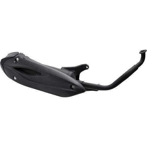Mokuo Motorcycle Exhaust Assembly in Heavy Iron Material Compatible with Chinese GY6 125cc 150cc 4-Stroke Engine Scooter Moped RSZ 150cc,Xpro Bali 150