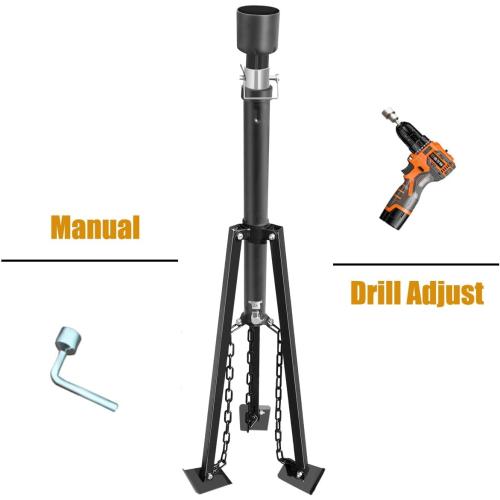 Schumaho King Pin Tripod Stabilizer Jack for 5th Wheel Trailer Rv, (Allow Drill Adjust), 5000lb Load Capacity & Adjustable Height from 35 to 56（Patented