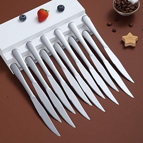 Steak Knife Set, Kyrtaon Serrated Knife, Stainless Steel Sharp Knives Set, Dinner Knifes Set of 8, Dishwasher Safe Sturdy And Easy To Clean‼️missing 3 kitchen knives‼️