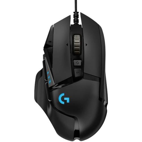 Logitech G502 HERO High Performance Wired Gaming Mouse, HERO 25K Sensor, 25,600 DPI, RGB, Adjustable Weights, 11 Programmable Buttons, On-Board Memory, PC / Mac (Renewed)