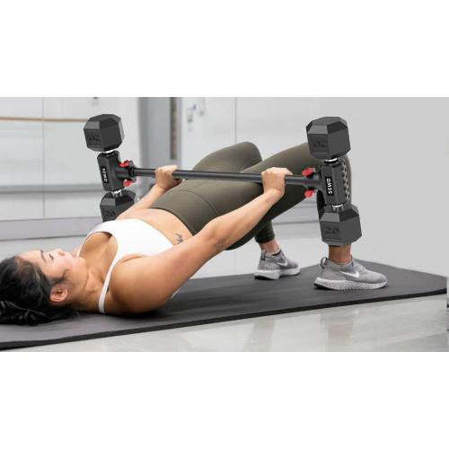 Dumbbell Converter by SEWD – Turn Dumbbells into Barbell Set – Adjustable Weights & Up to 220LB Capacity Barbell for Home Gym Full Body Workouts – Red