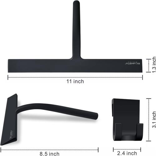 Silicone Rubber Blade & Hook Shower Window Squeegee 11 in Width Silicone Car Squeegee Bathroom Squeegee for Shower Squeegee for Shower Doors Car Window