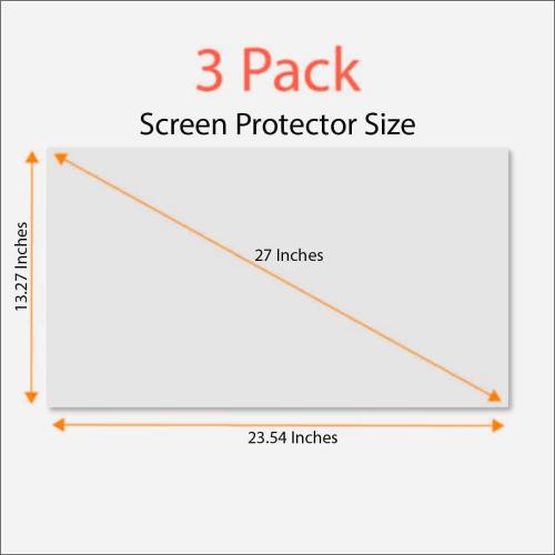 Anti-Glare and Anti Finger Print Screen Protector (3 Pack) for 27 Inches Widescreen Desktop Monitor