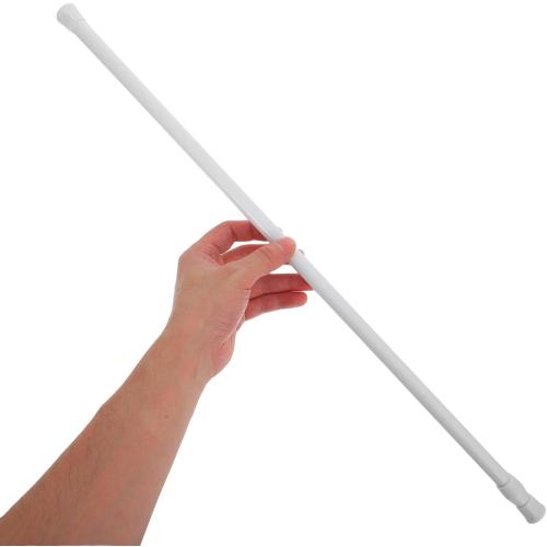 Nail-Free Tension Pole Adjustable Door Curtain Rod and Shower Curtain Rod 55-90Cm White 2Pcs for Bathroom and Window Use