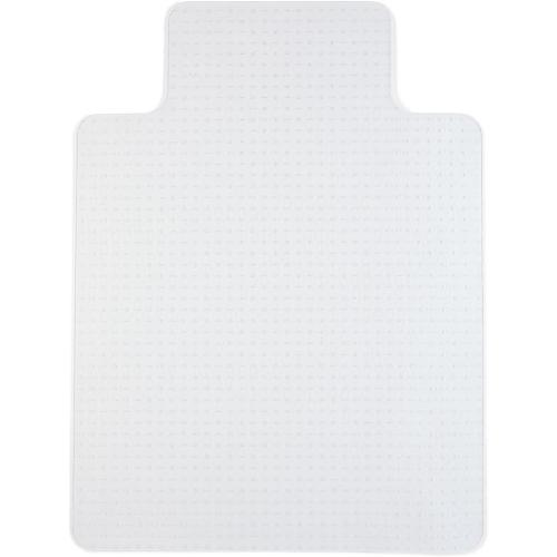 Staples Office Chair Mat, Clear Floor Mats with Lip, Flat-Pile Carpets, Extended Under-Desk Coverage, Smooth Glide