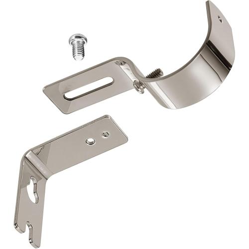 Frienda 10 Pcs Brushed Nickel Curtain Rod Support Brackets Adjustable Curtain Rod Hangers for 1 Inch Diameter General Hardware Holders Wall Bracket Hanger Hooks with Screws