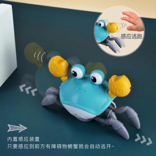 NURCIX Children's Induction Crab Automatic Obstacle Avoidance Rechargeable Luminous Music Electric Toys Will Escape Crab (Electric Induction Crab - Green [English)