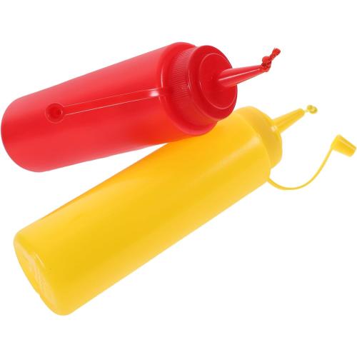 NUOBESTY 2pcs Fake Ketchup Bottle Prank Toy Prank Stuff Realistic Squeeze Ketchup Bottles for Halloween, Party Trick Prop