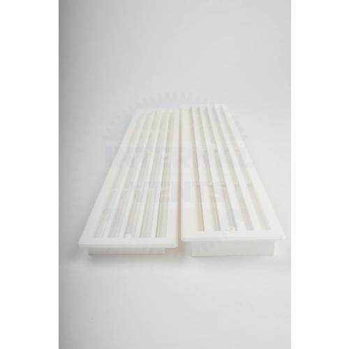Door Vent for Interior Doors 16 7/8 x 3 - Two Sided Door Louvers | for Bathroom, Cabinet | Plastic air Vent Grille | Outer Dimensions 17 3/4 x 3 5/8 for 16 7/8 x 3 Opening (White)