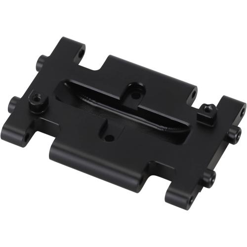 INJORA Skid Plate Transmission Mount Black Coating Brass Mount for AX24 XC-1 Upgrade 1/24 RC Crawler,21g