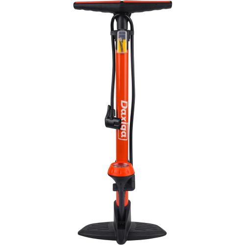 Daxiga Bike Floor Pump with Gauge, 160 PSI High Pressure, Presta & Schrader Compatible Bicycle Pump for Road Bike, MTB & Sports Balls