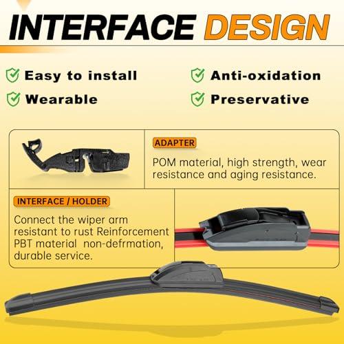 AUTOBOO 22 and 22 Windshield Wipers Blades (Pack Of 2)