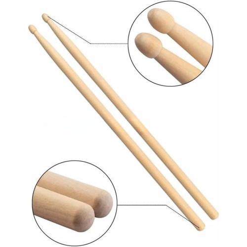 Drum Sticks - Drum Sticks Set - Acorn Wood Tip for Larger Sweet Spot - Hickory Drum Sticks - Consistent Weight and Pitch - 1 Pair