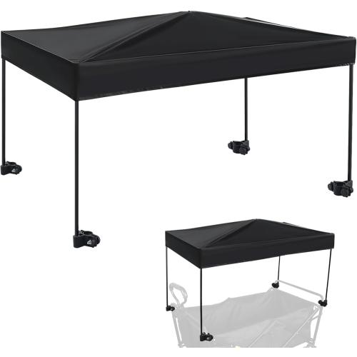 Wagon Canopy Cover, Garden Portable Outdoor Push Awning, Stroller Canopy for Garden Wagon, Shopping, Camping, Fits Folded and Collapsible Wagons,24.4 × 46.5 Inch
