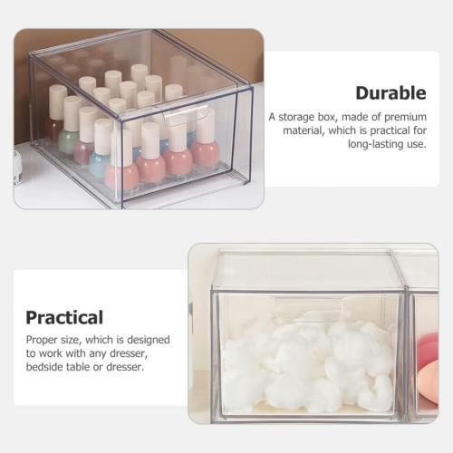 Alipis Drawer Storage Organizer Stackable Storage Drawers for Desktop Laundry‼️item dimensions vary 1 big and 1 small container great for laundry area or office (light scratches on outer edges‼️