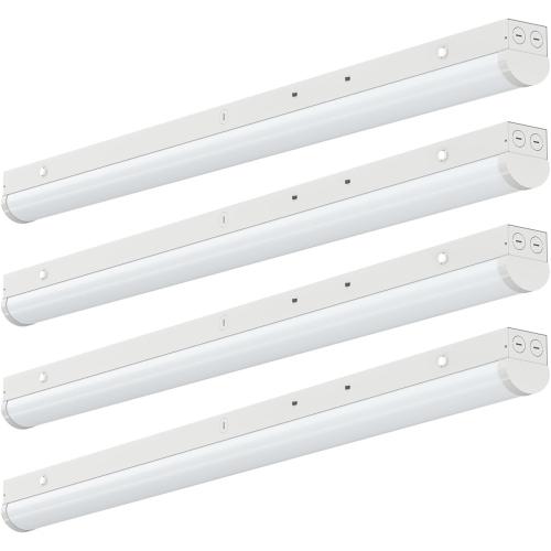 4FT LED Linear Lights Fixture, ETL Listed 5 Power(30W-70W)& 6CCT(3000K-6500K) All in 1, 4 Foot Shop Light, Up to 10500 LM Super Bright, LED Fluorescent Light for Workshop 4FT, DLC(4 PCS)