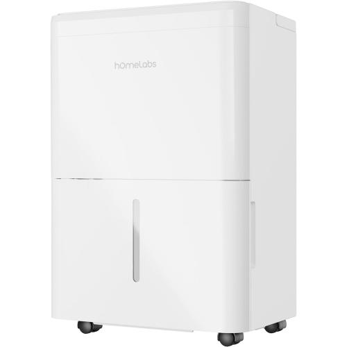 hOmeLabs 8 Pint Wi-Fi Dehumidifier for up to 1,800 Sq Ft Rooms (MAX 24 Pint at 95°F, 90% RH) – Ultra Quiet, Compact Design with Smart Controls and Drain Hose