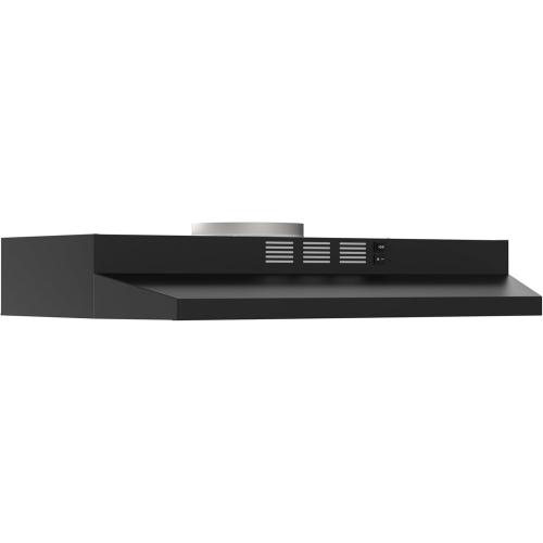 FIREGAS Black Range Hood 30 inch Under Cabinet, Ducted/Ductless Convertible Kitchen Hood, Stainless Steel Stove Vent Hood with 2 Speed Exhaust Fan, Rocker Button Control, 300 CFM Powerful Suction