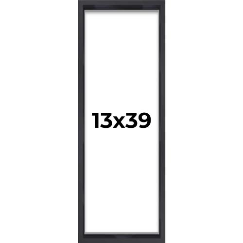 13x39 Shadow Box Frame Contemporary Black | 3/4 Depth of Usable Space| Interior Size 13x39 or 39x13 Inches| UV Resistant Acrylic, Acid-Free Backing, Wall Hangers | Made in USA