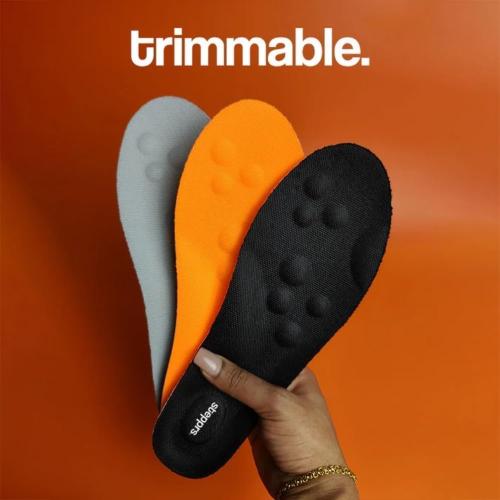 Original Stepprs Comfort Shoe Insoles for Men Women Adjustable Size 4D Memory Foam Cloud Soles Arch Support Improved Posture (Orange, US W 6.5-9)