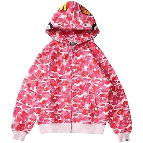 Shark Jaw Camo Jacket Hoodie Shark Mouth Sweatershirt Full Zip Up for Adults(Size M)