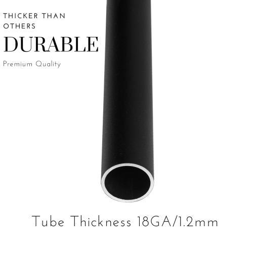 32 x 3/4 Aluminum Deck Balusters- Indoor Outdoor Metal Deck Railing Sprindles - Hollow Round Stair Spindles for Deck Porch - Matte Black Coated