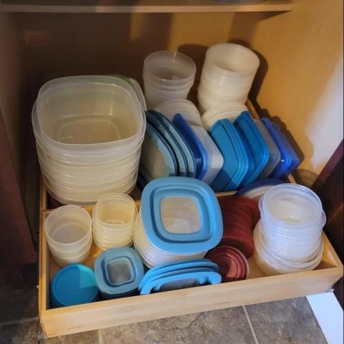 Pull Out Cabinet Drawer Organizer, Sliding Bamboo Wood Storage Rack Organization, Gliding Cupboard Shelf for Kitchen, Pantry, Slide Out Spice Rack Container Lid Organizer with Dividers, 20.5''W x