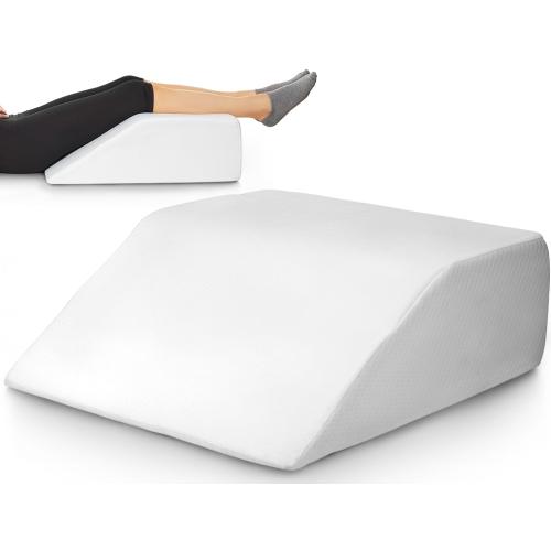 Leg Elevation Wedge Pillow for Sleeping, After Surgery | Memory Foam | Relieves Foot and Ankle Injury, Legs, Hip, and Knee Pain, Improves Blood Circulation, 8 Inch