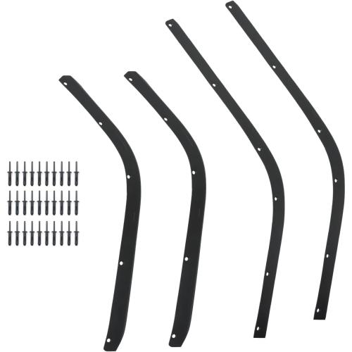 Front & Rear Fender Flares Extensions Set fit for 2018 2019 2020 2021 2022 2023 Jeep Wrangler JL & JLU 2/4 Doors, Wheel Fender Liner black 4PCS