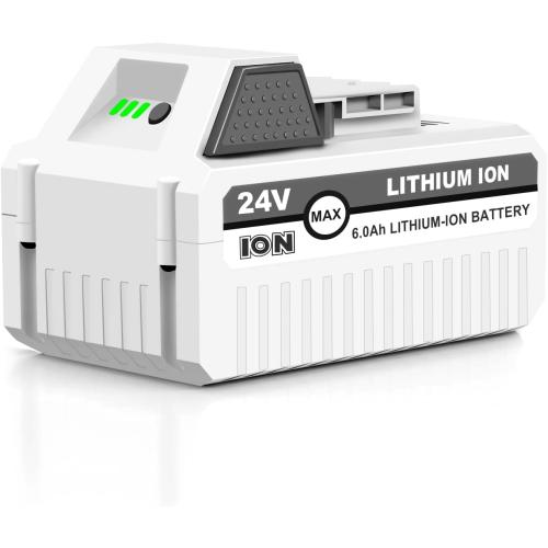 Remate 6.0Ah Replacement Battery for Sun Joe   Snow Joe iON  24V Power Tools, Compatible with Snow Joe iON  Sun Joe 24BAT-LTX 24VBAT-LTW 24VBAT-LTE 24VBAT-LT 24VBAT 24VBAT-XR Series Power Tool Battery