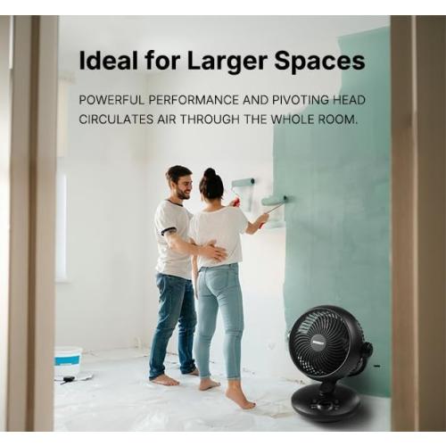 Size 10 Color Black Fan for Bedroom with Remote,Ultra Quiet Desk Fan,with 3 Modes,8 Speeds,9-Hour Timer,10 inch,High-Velocity Cooling,Auto Oscillation,for Home,Dorm&Office