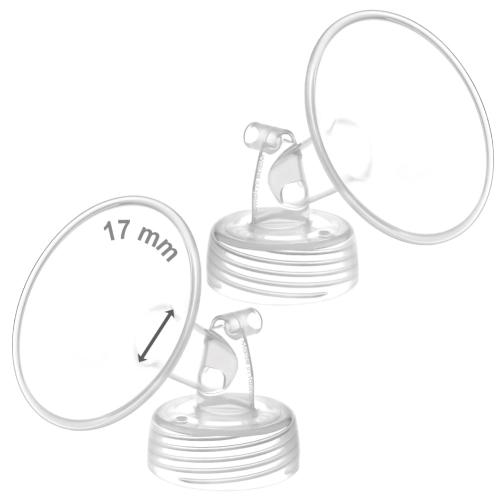 Maymom Wide Neck Pump Part Compatible wtih Spectra S1/S2 Pumps; Incl Wide Mouth Flange; Not Original Spectra Flange (17 mm Two Flanges)