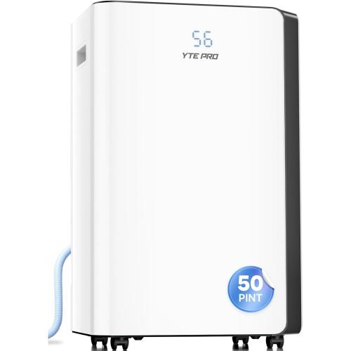 White and Black Quiet Whole House Dehumidifier for Basement