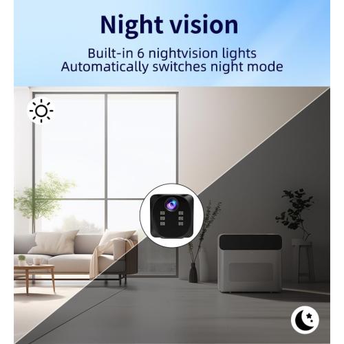 Mini Camera 4K HD WiFi Wireless Security Camera with Motion Detection, Night Vision App Control, Cloud & SD Storage Support- Ideal for Pet, Baby, and Nanny Surveillance