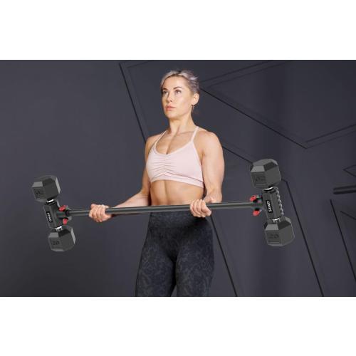 Dumbbell Converter by SEWD – Turn Dumbbells into Barbell Set – Adjustable Weights & Up to 220LB Capacity Barbell for Home Gym Full Body Workouts – Red