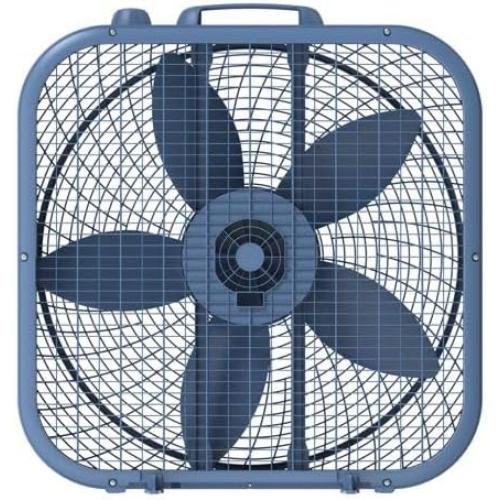 Laskoo Cool Colors 20 3-Speed Energy Efficient Box Fan, Laguna Blue, B20312