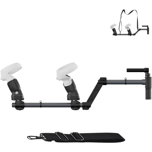 VR Gun Stock for Meta Quest 2, Compatible with Quest 2 Controller Grips for Enhanced Stability and Control, Magnetic Stock Rifle Adapter