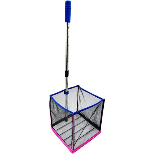 Black Pink and Blue Yiju Pickleball Ball Retriever Gatherer Balls Pick up Tool Telescopic Rod Large Capacity Pickleball Ball Collector