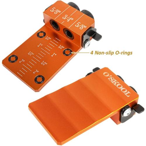 O'SKOOL 3/8 Self-Centering Dowel Jig Kit with Cobalt M-35 Drill Bit