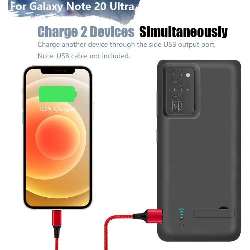 Black Sitong Battery Case for Samsung Galaxy Note 20 Ultra 5G, 6000mAh Rechargeable Extended Battery Charging Charger Case, Add 100% Extra Juice, Not Compatible with Galaxy S20 Ultra Black