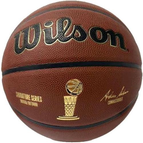 WILSON Signature Series NBA Gold Trophy Indoor/Outdoor Basketball (Size 7)