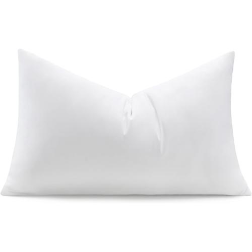 puredown®  Feather Down Pillow Insert, 1 Pack Lumbar Pillow Insert for Couch, Chairs, Office, Apartments