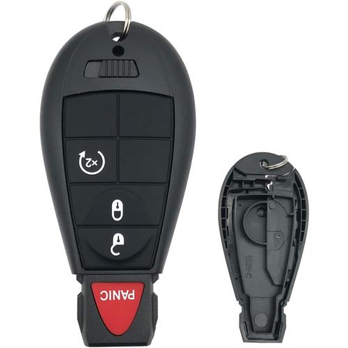 Replacement Key Fob Cover Case fit for 2013-2018 Dodge Ram 1500 2500 3500 Keyless Entry Remote Key Fob Shell GQ4-53T
